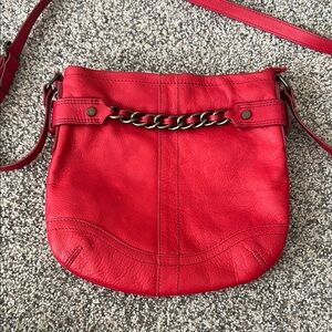 American Leather Co Elton Crossbody Purse - Claret (red)  LIKE NEW